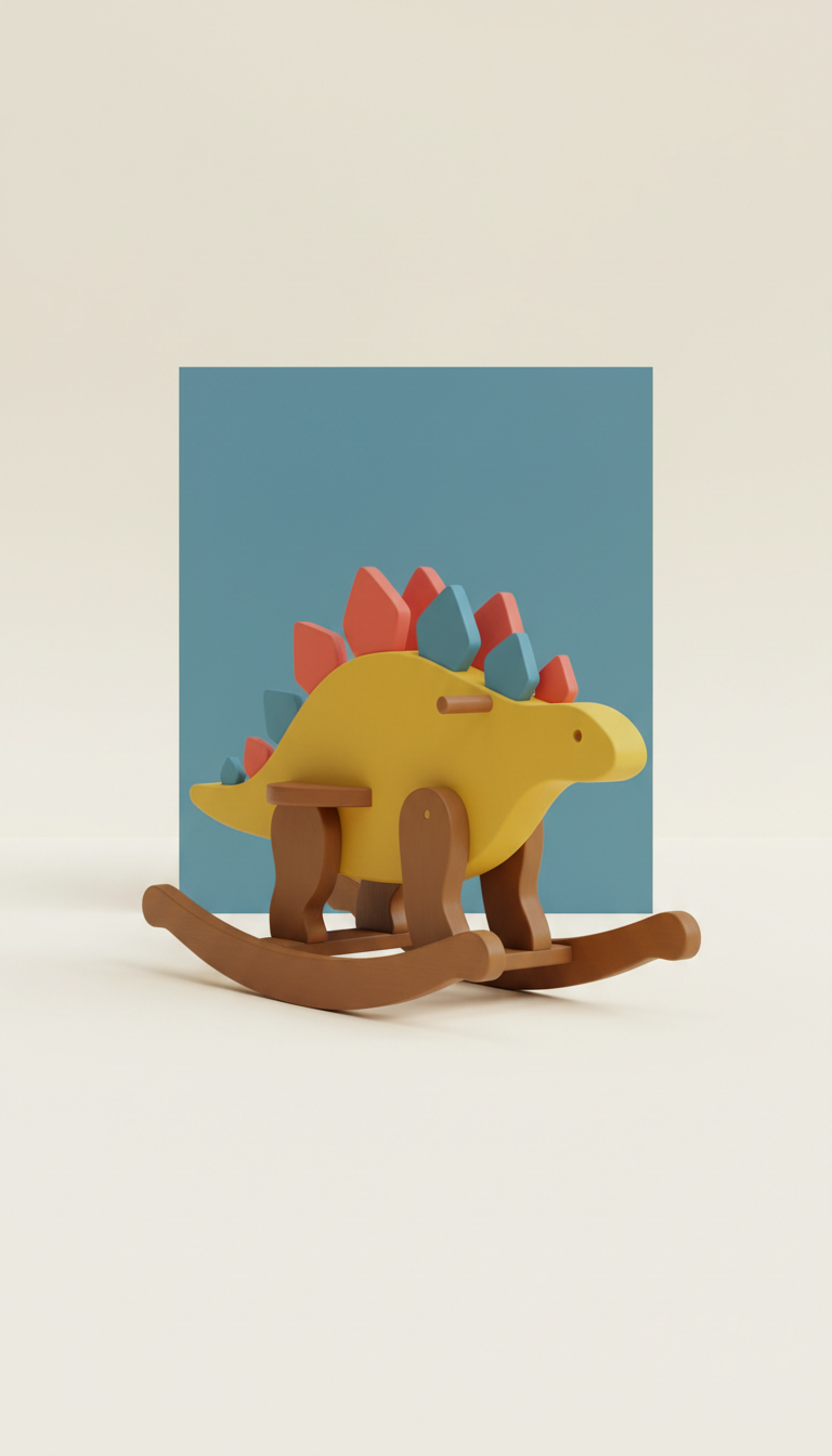 Natural Maple Brachiosaurus Rocker