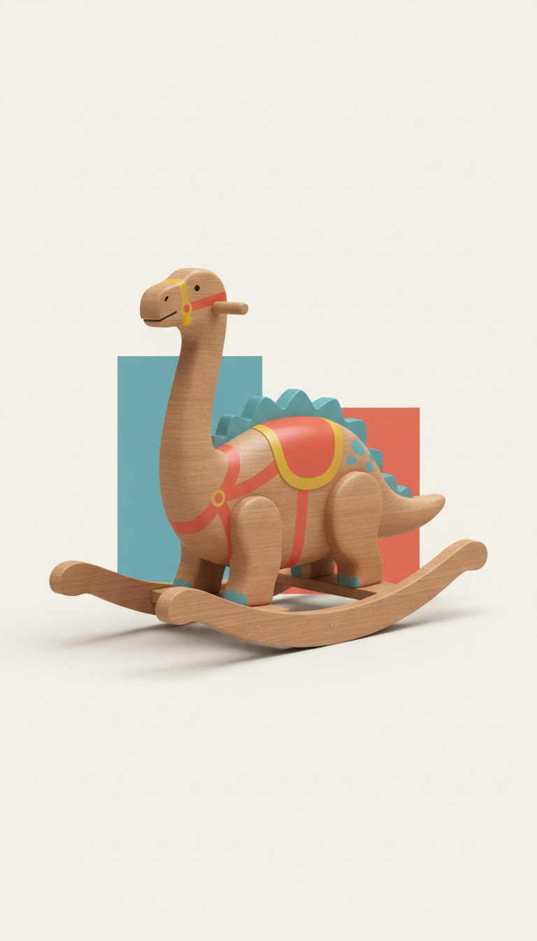 Minimalist Stegosaurus Rocker